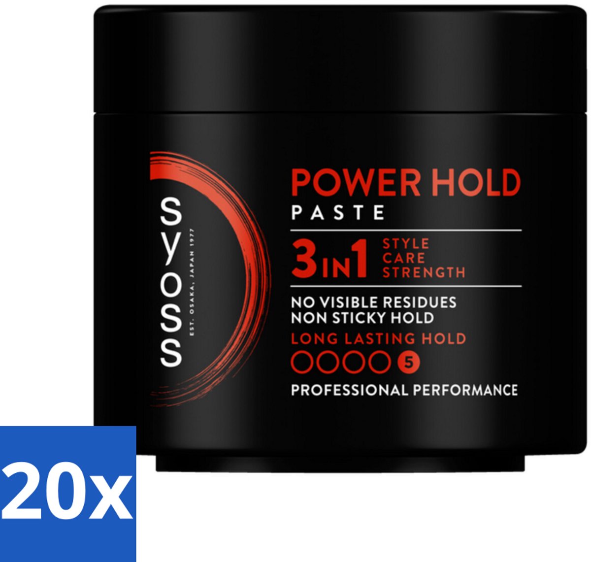 20 x SYOSS - Power hold 150 ml - Haarpaste - Sterke Fixatie - 150ml - Haarpaste - Haartypen - Haartypen Styling - Haartypen Fixatie - Haartypen Verzorging