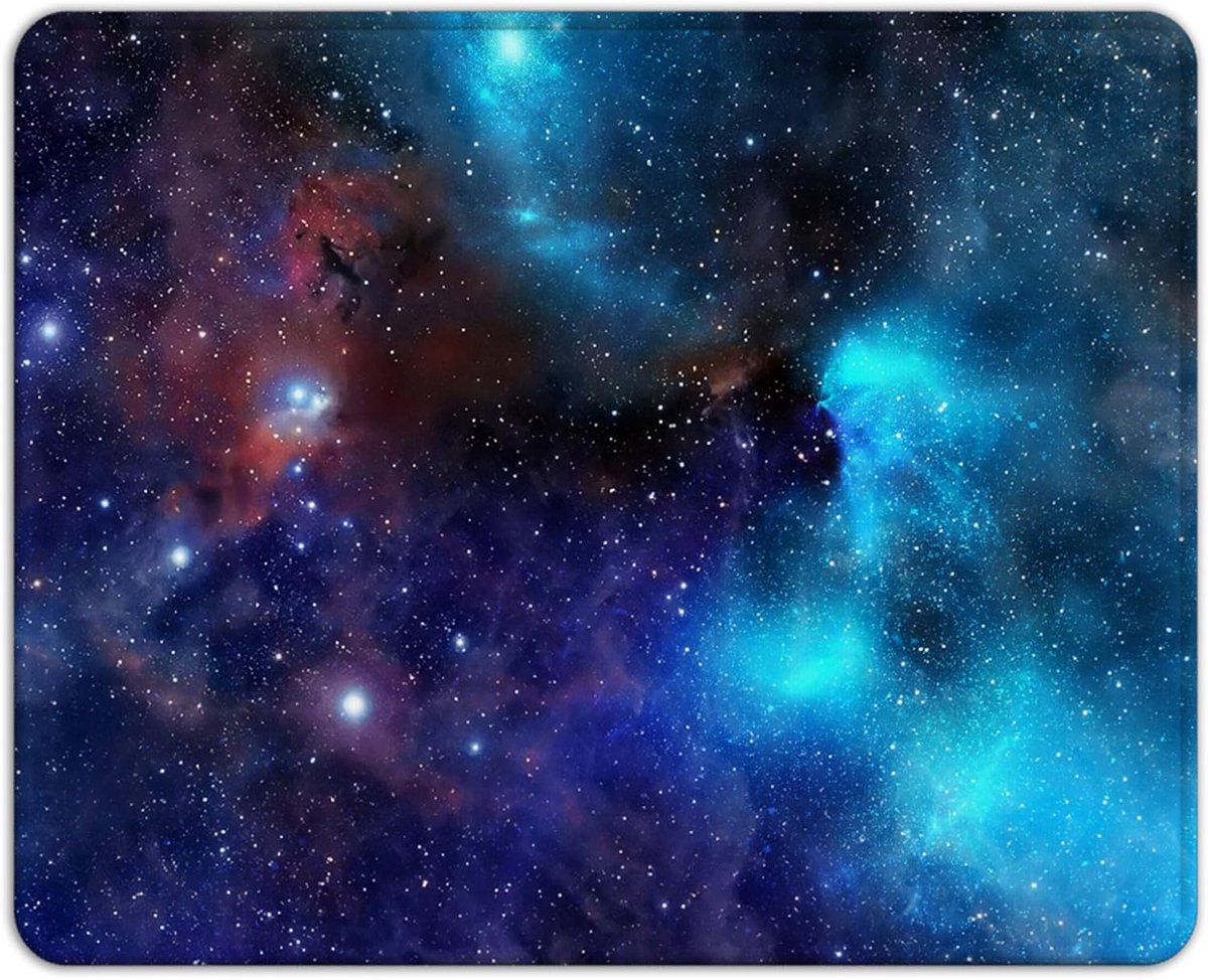 Muismat kleine muismat 21 x 26 cm - motief Galaxie - kleurrijk ontwerp - perfecte ondergrond voor jouw computer - ShopVlot