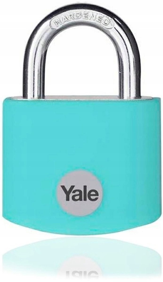 Yale Aluminium Hangslot Turquoise 38mm - Veiligheid voor Kastjes & Gereedschap