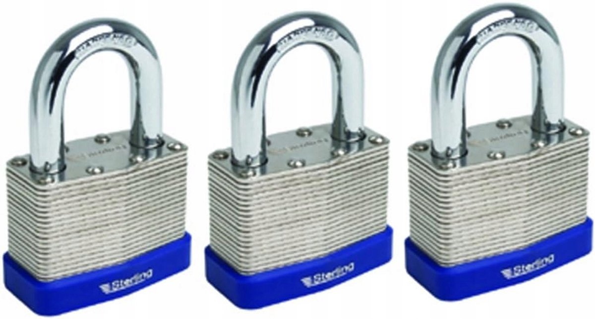 Sterling LPL443 Hangslot Set van 3 - Dubbele Vergrendeling