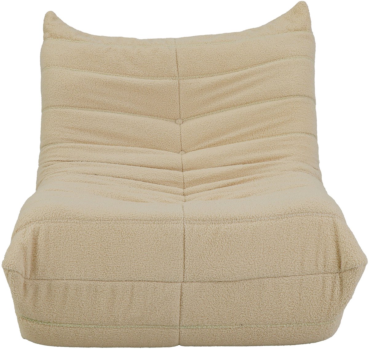 Zitzak – Lounge Fauteuil – 1-Zits – 105 x 88 x 80 cm – Beige Pluche – Voor Woonkamer