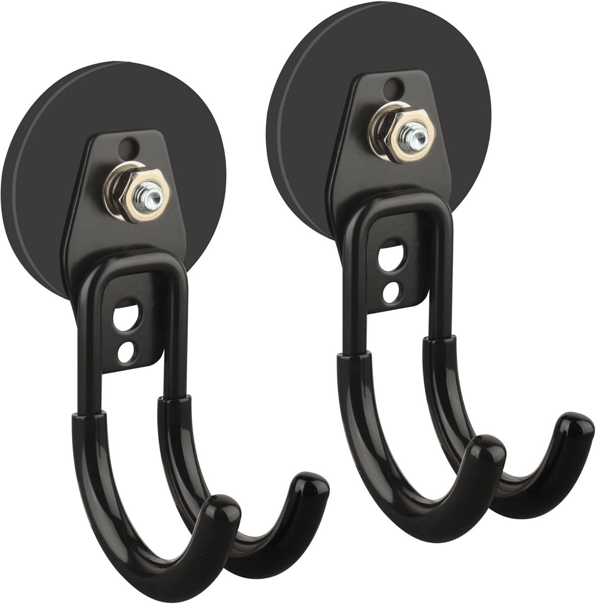 MUTUACTOR Heavy Magnetic Hooks, Strong Non-Slip Rubber Coating, Double Garage Hooks, Stable Storage Hook for Workbench - ShopVlot