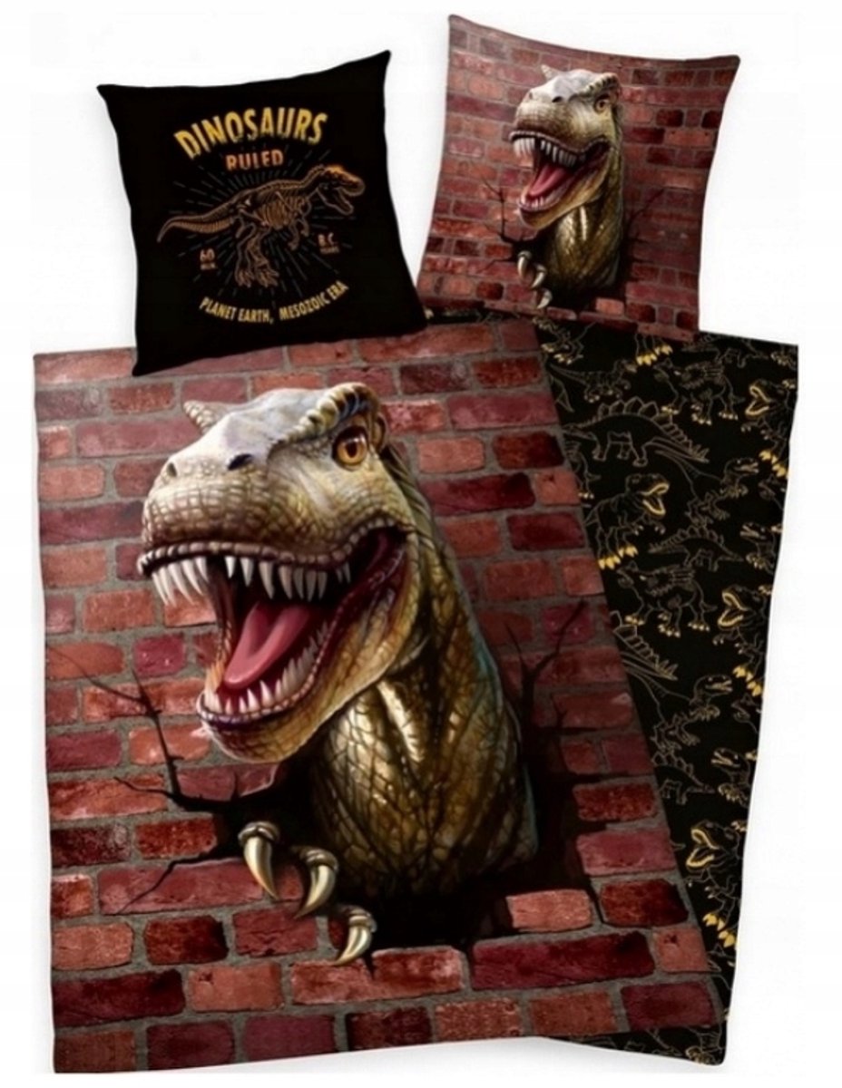 Beddengoed 3D Katoen 140x200cm Jurassic Period Dinosaurus