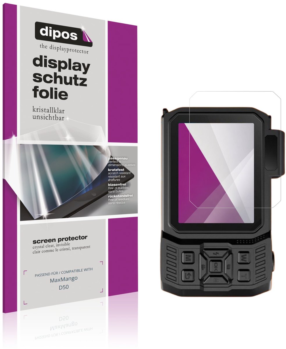 dipos – 4x Beschermfolie geschikt voor MaxMango D50 | Krasbestendige & heldere Screenprotector Ultra-Thin