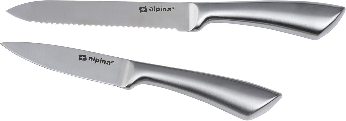 Zesdelige messenset - Zilver - 20 cm - Roestvrijstalen koksmes - Voor professioneel gebruik