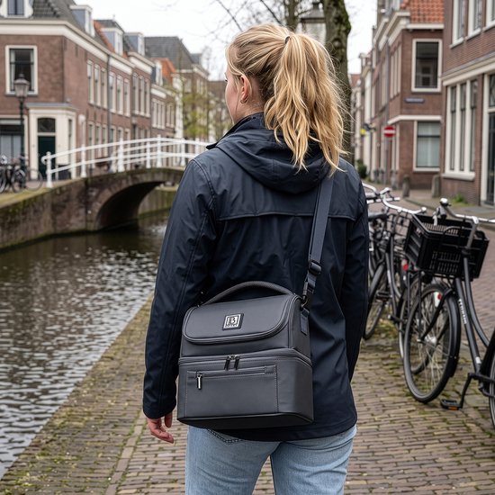 Brisby Kolftas 11 Liter - Koeltas voor Moedermelk & Borstkolf - 2 Geïsoleerde Vakken - Inclusief 2 Koelelementen - Tot 10 Uur Koel - Urban Blue van Brisby — afbeelding 3
