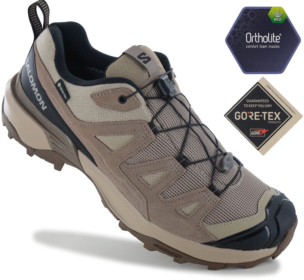 Salomon X ULTRA 360 Leather GTX - GORE-TEX - Heren Wandelschoenen Trekking Schoenen 491585 , Maat: EU 42 UK 8