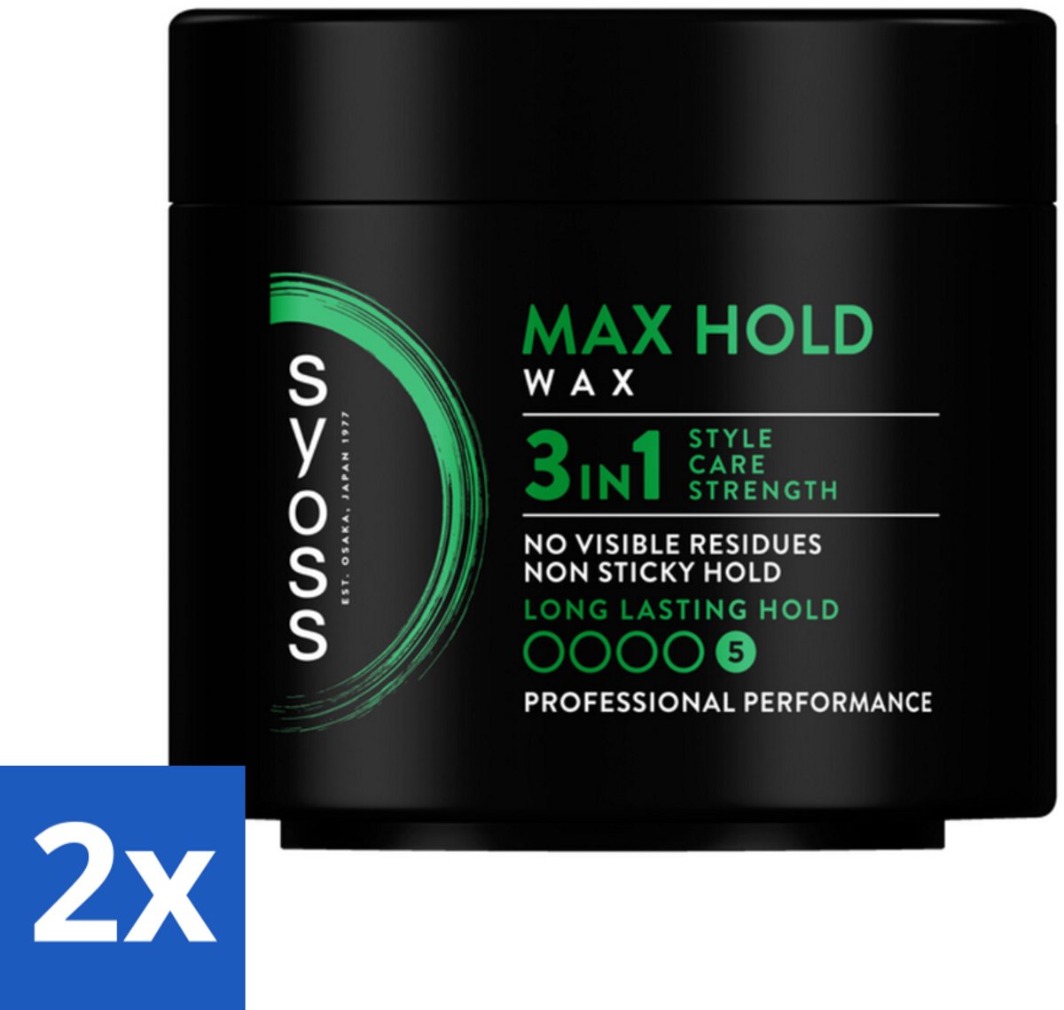 SYOSS - Max Hold Haarwax - Verzorging - Langdurige Styling - 150ml - Voordeelverpakking - 2 stuks