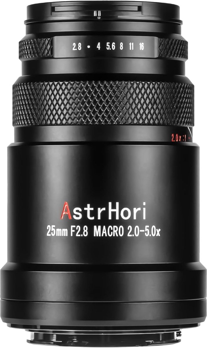 Macro Lens 25mm F2.8 - 2X-5X vergroting - Handmatige focus - Voor close-upfotografie - ShopVlot