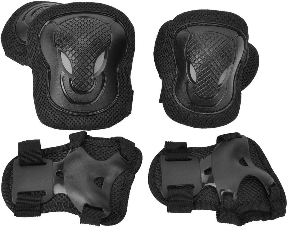 Beschermende Uitrustingsset voor Volwassenen - Zwart - Ademend en Zweetabsorberend - Voor Rolschaatsen en Skeeleren