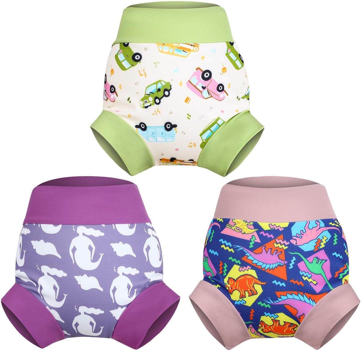 MOEMOE BABY Zwemluier Herbruikbare zwemluiers voor peuters, wasbare zwemluiers voor jongens en meisjes, 3 stuks - ShopVlot