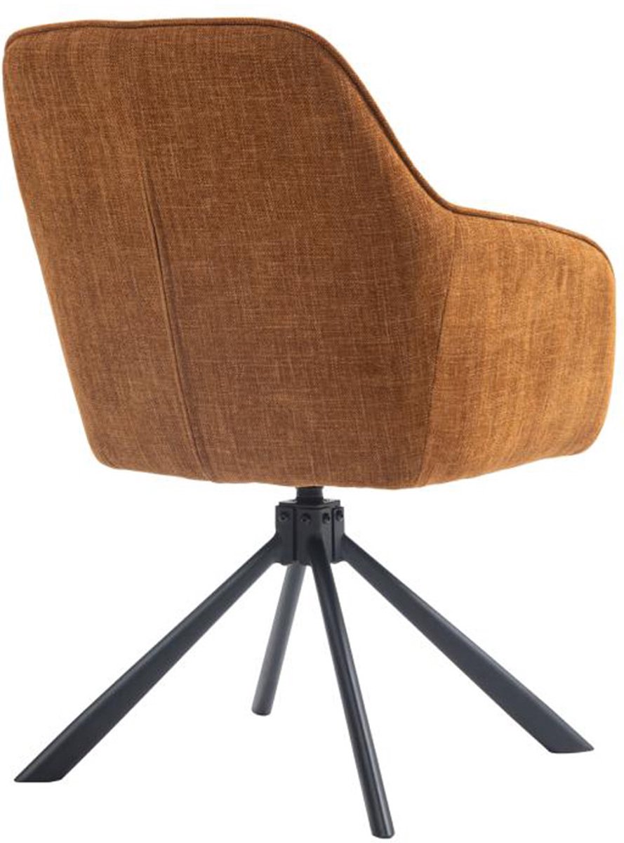 Giga Living Eetkamerstoel Select Avola - Roestkleur - Metaal & Polyester - Set van 2