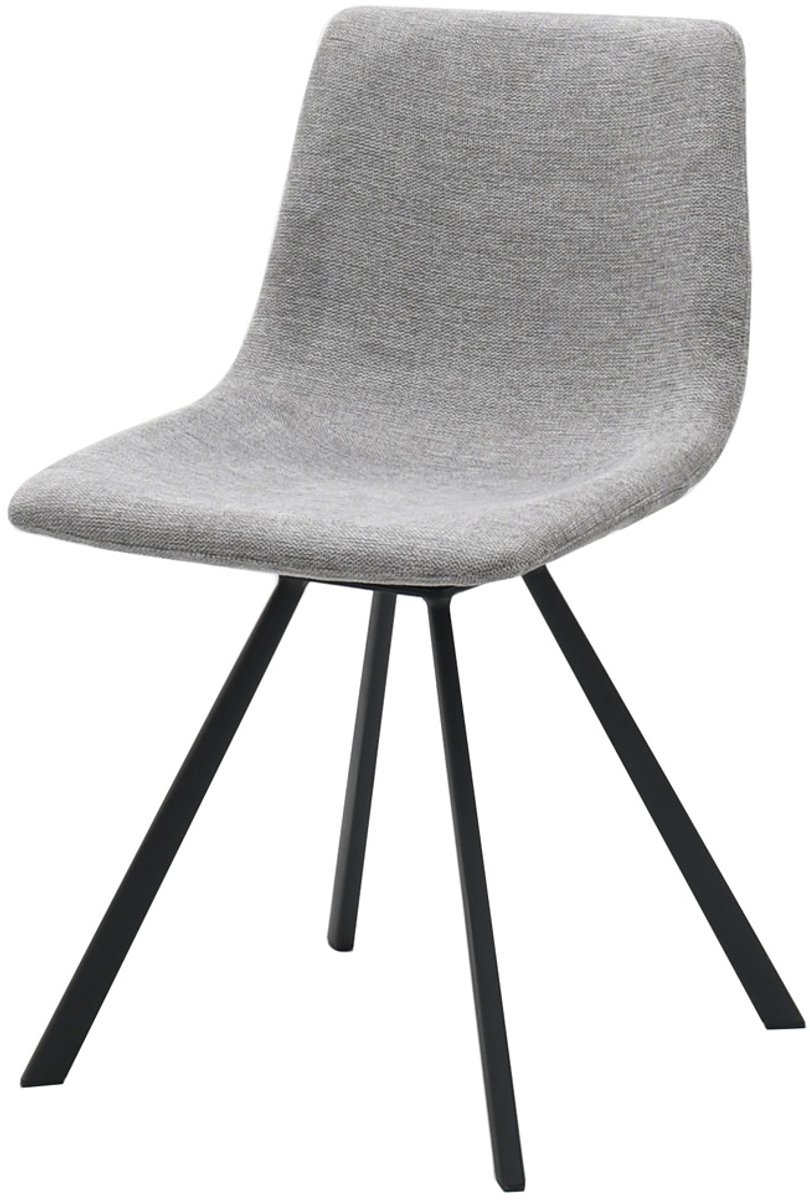 Eetkamerstoel Stof Lichtgrijs - 47x47x80cm - Yukon - Giga Living - Set van 2