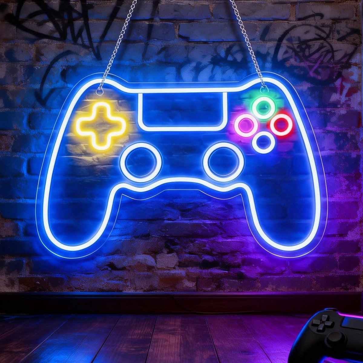 Gaming neonbord - led neonlicht - acryl en flexibele neonstrips - sfeervolle verlichting voor jongenskamer - ShopVlot