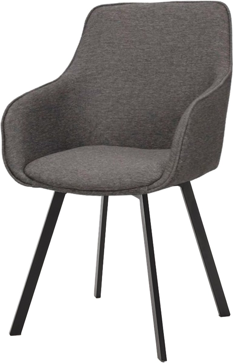 Tower Living Armstoel Borgo Bjorn 19 Antraciet Draaibaar - Set van 2
