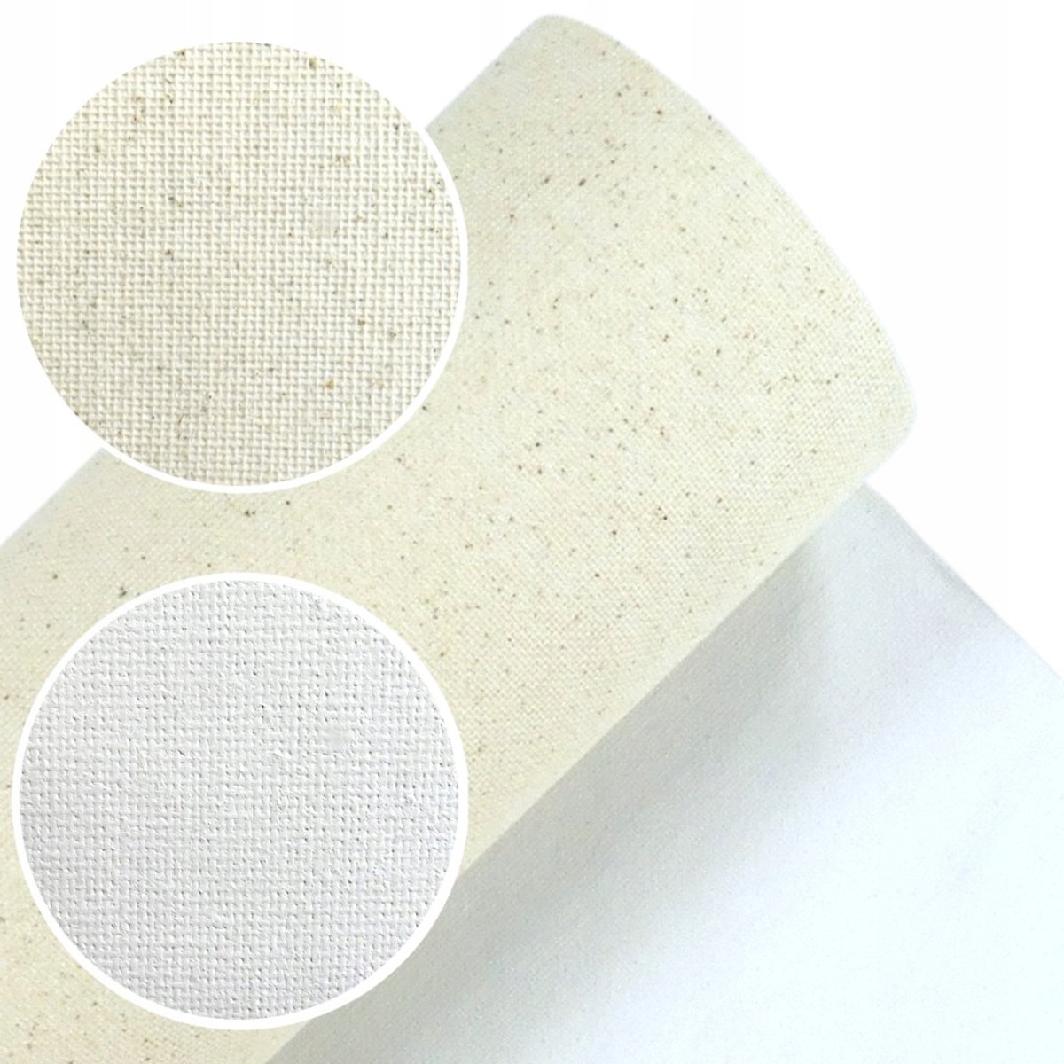 Merkloos Katoenen Schilderdoek 280g/m², 1,60 x 10m, Wit, Gegrond