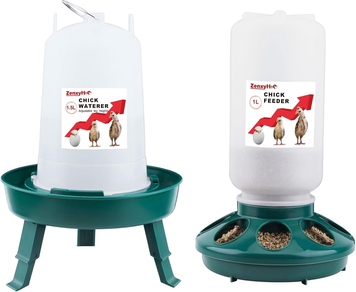 Chicks feeder 1.5L & vending machine 1.5L Green - ShopVlot