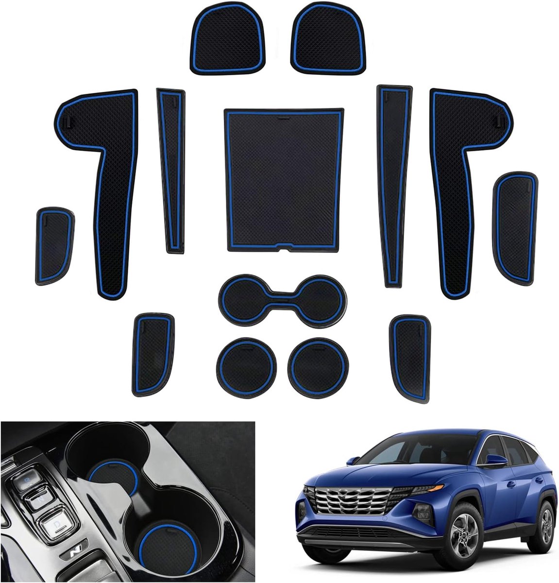 GAFAT Hyunda-i Tucson NX4 2021 2022 2023 (Electronic Automatic) Anti-slip Mats, Tucson NX4 Rubber Mats for Center - ShopVlot