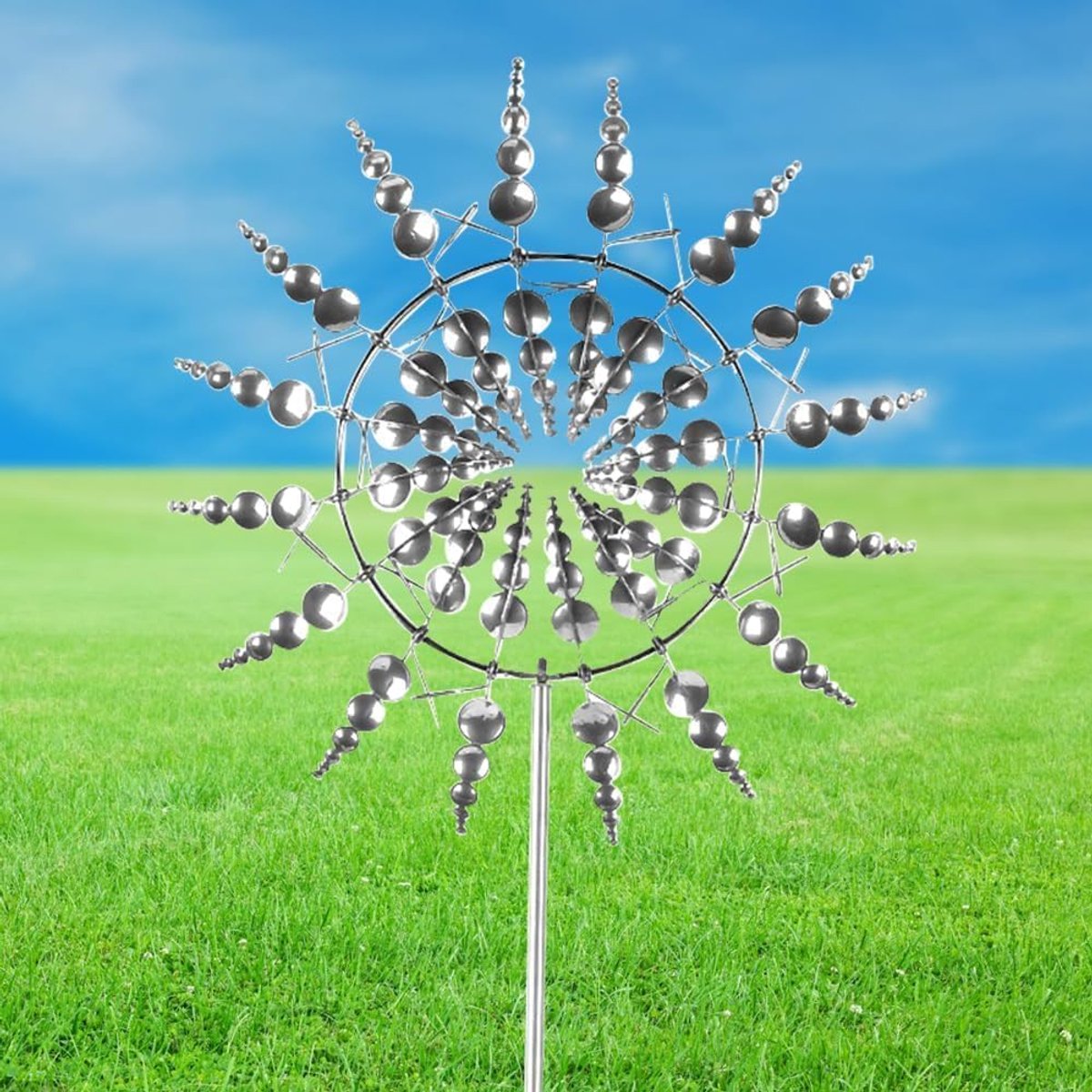 LOMUG Magic Windmill, 3D Windmill, Stainless Steel, Wind Chime Garden, Unique and Magic Metal Windmill, Suitable for - ShopVlot