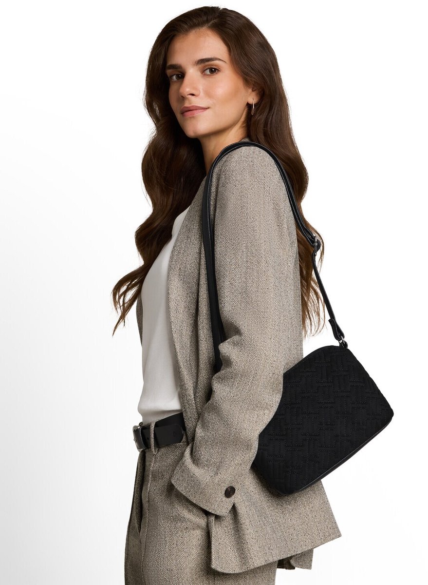 Tom Tailor - TTXANTHIA schoudertas met logo-reliëf - Maat ONESIZE - schwarz / black