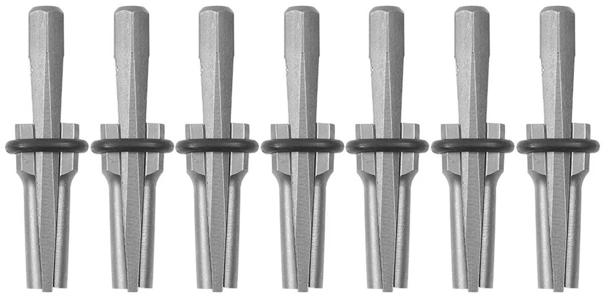7-delige steensplijtwiggenset - betonsplijter - handgereedschap en splijtplaten - 14*105 mm - 130 g - professioneel gereedschap voor het splijten van steen - steensplijter