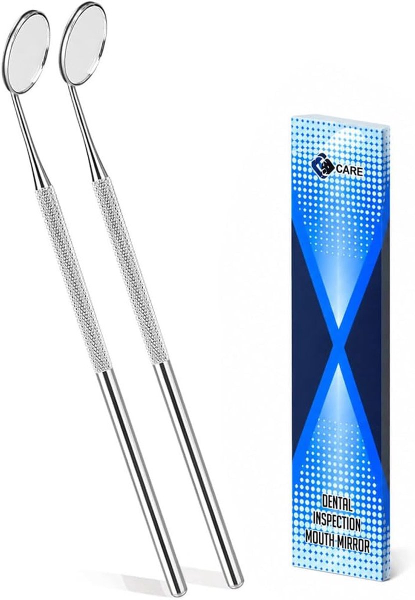 Dental Mouth Mirror, Mouth Mirror, Inspection Mirror, Curve, Angle, Dentist, Oral Care, Mouth Check, Extension Tool - ShopVlot