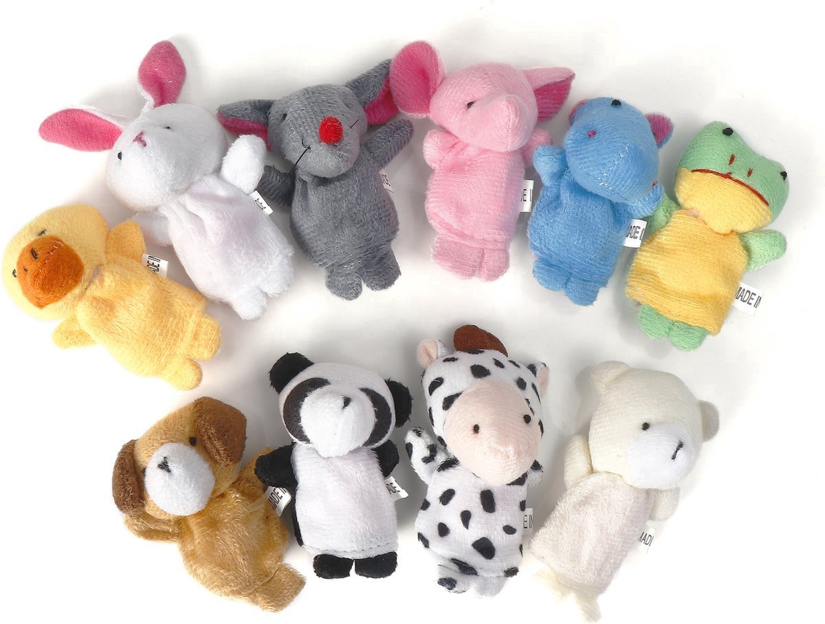 10x Vingerpoppetjes - Poppenkast spellen - Vinger diertjes - Dieren voor op vingers - Vingertop beestjes - Speelgoed voor kinderen - Pluche poppetjes - Vingerpop dieren - Jonyx — cadeau in Spellen & Speelgoed - foto 7
