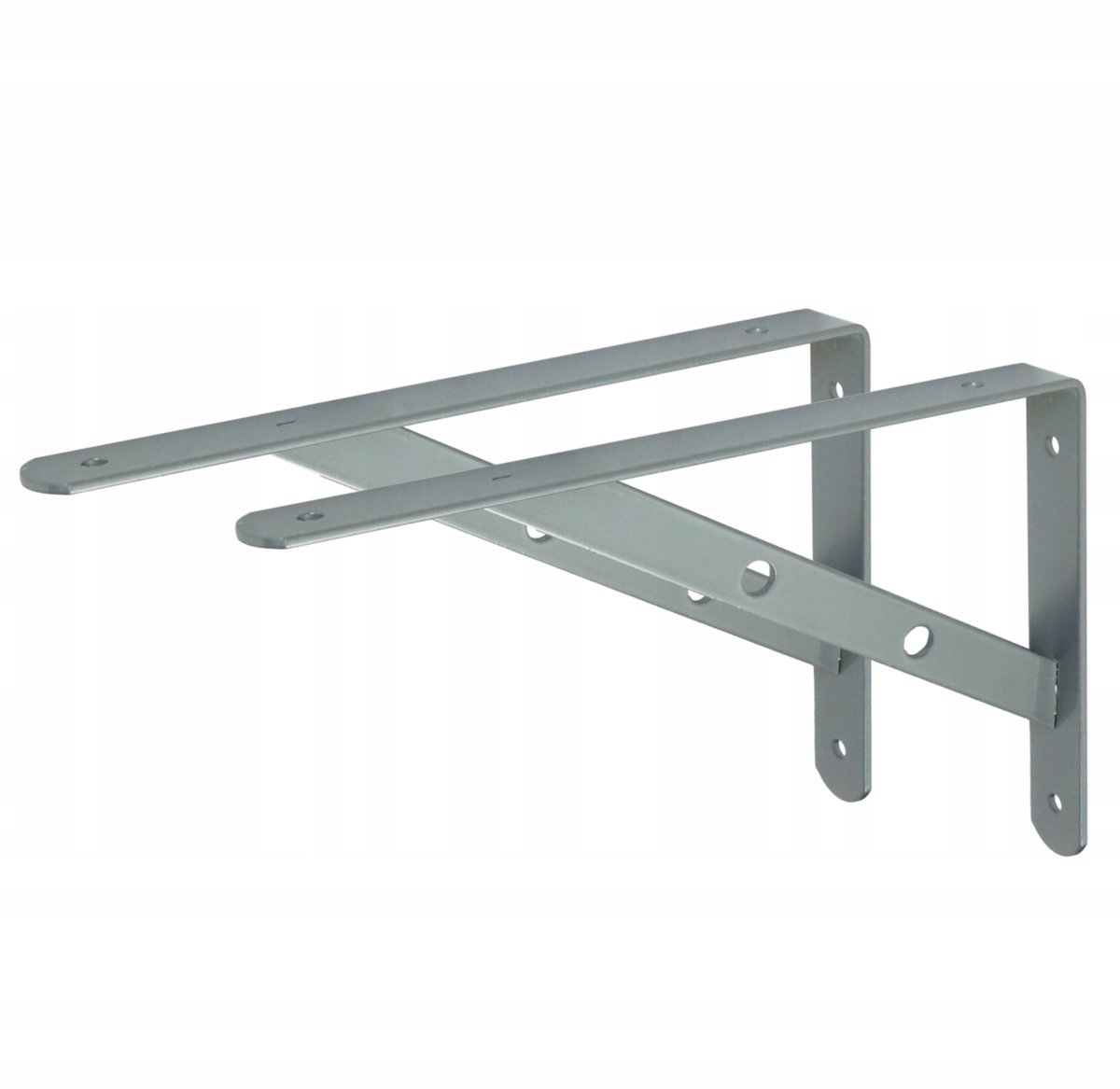 Versterkte Zilveren Plankdrager 25 cm - Robuust & Stijlvol