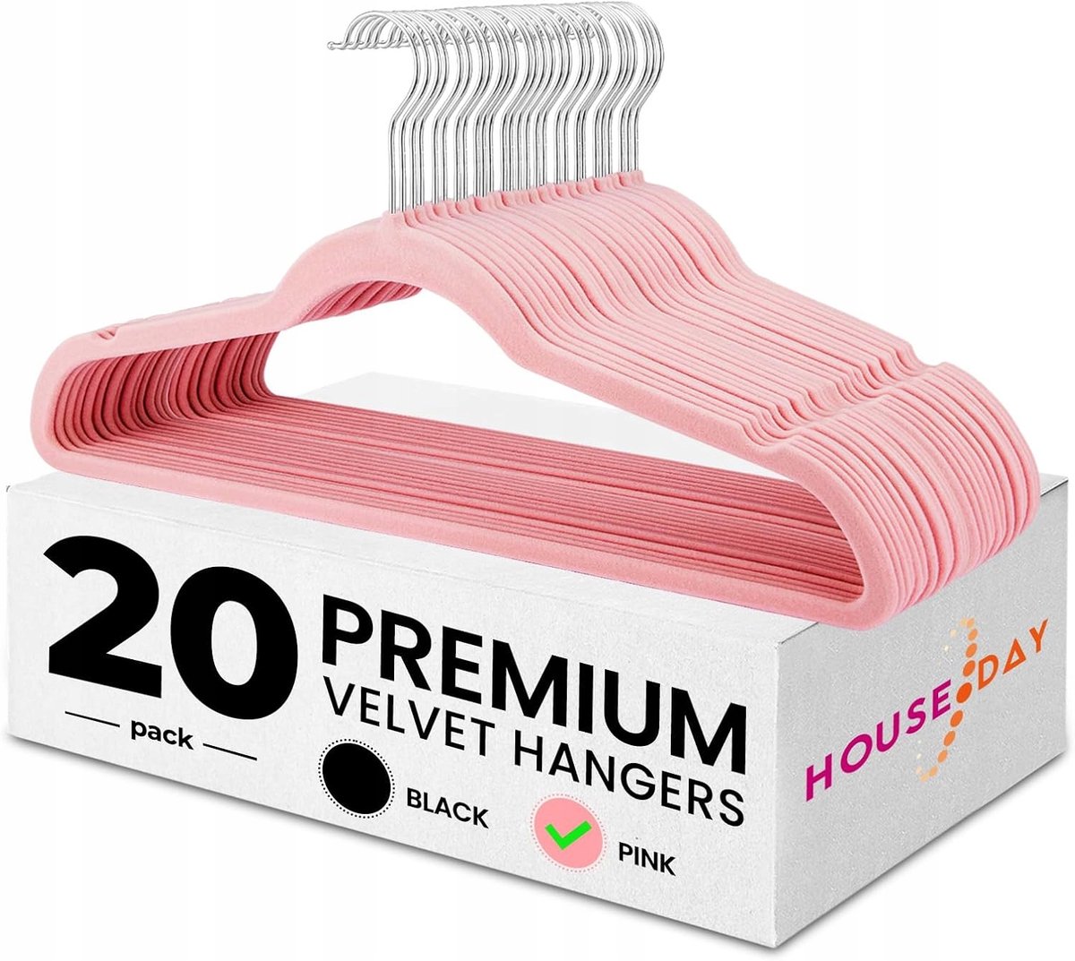 20x Roze Axaamieten Kledinghangers - Draaibaar & Antislip