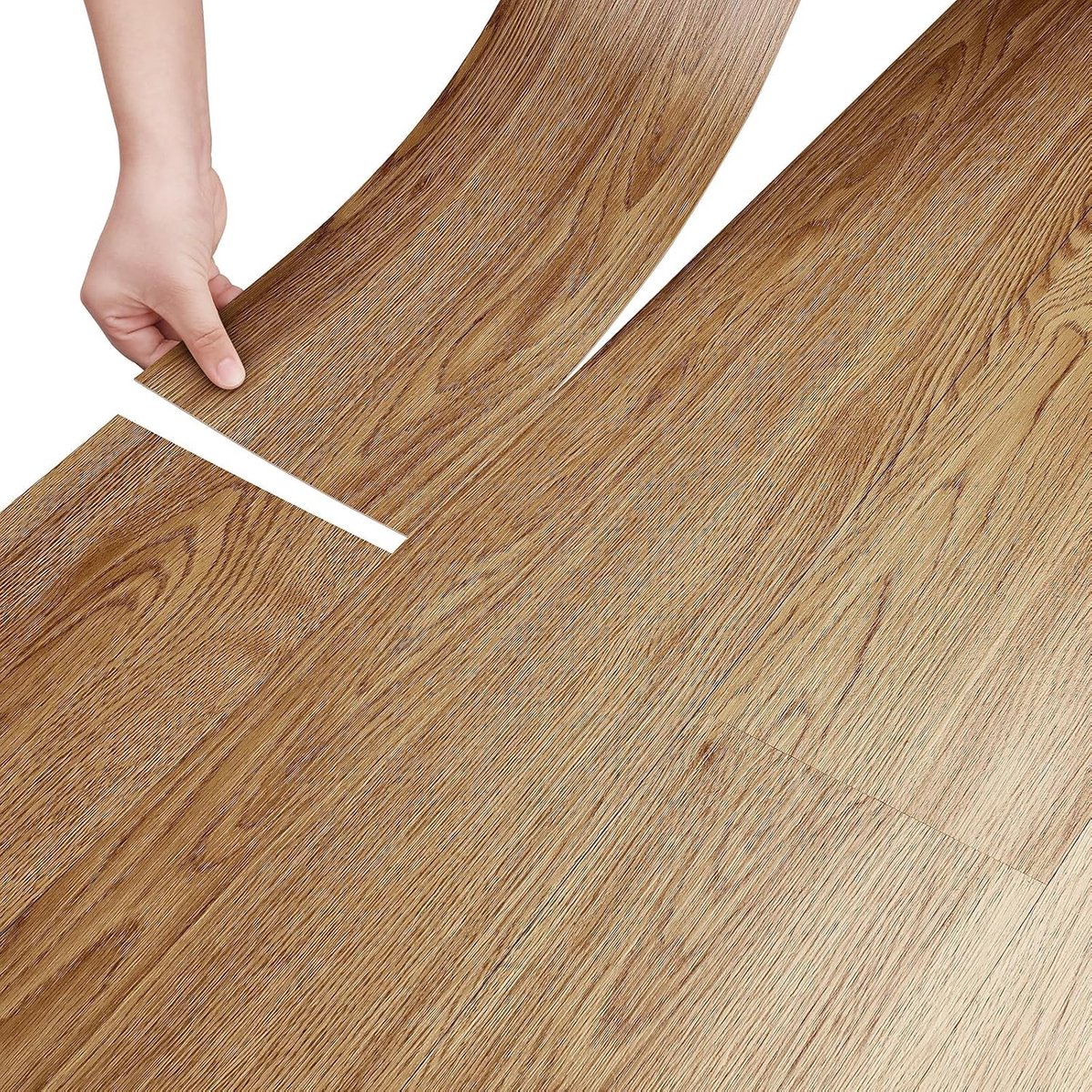Stickyart Pack of 36 Vinyl Flooring Self Adhesive Brown Wood Look 90 cm x 15 cm PVC Flooring Self-Adhesive Floor Tiles - ShopVlot