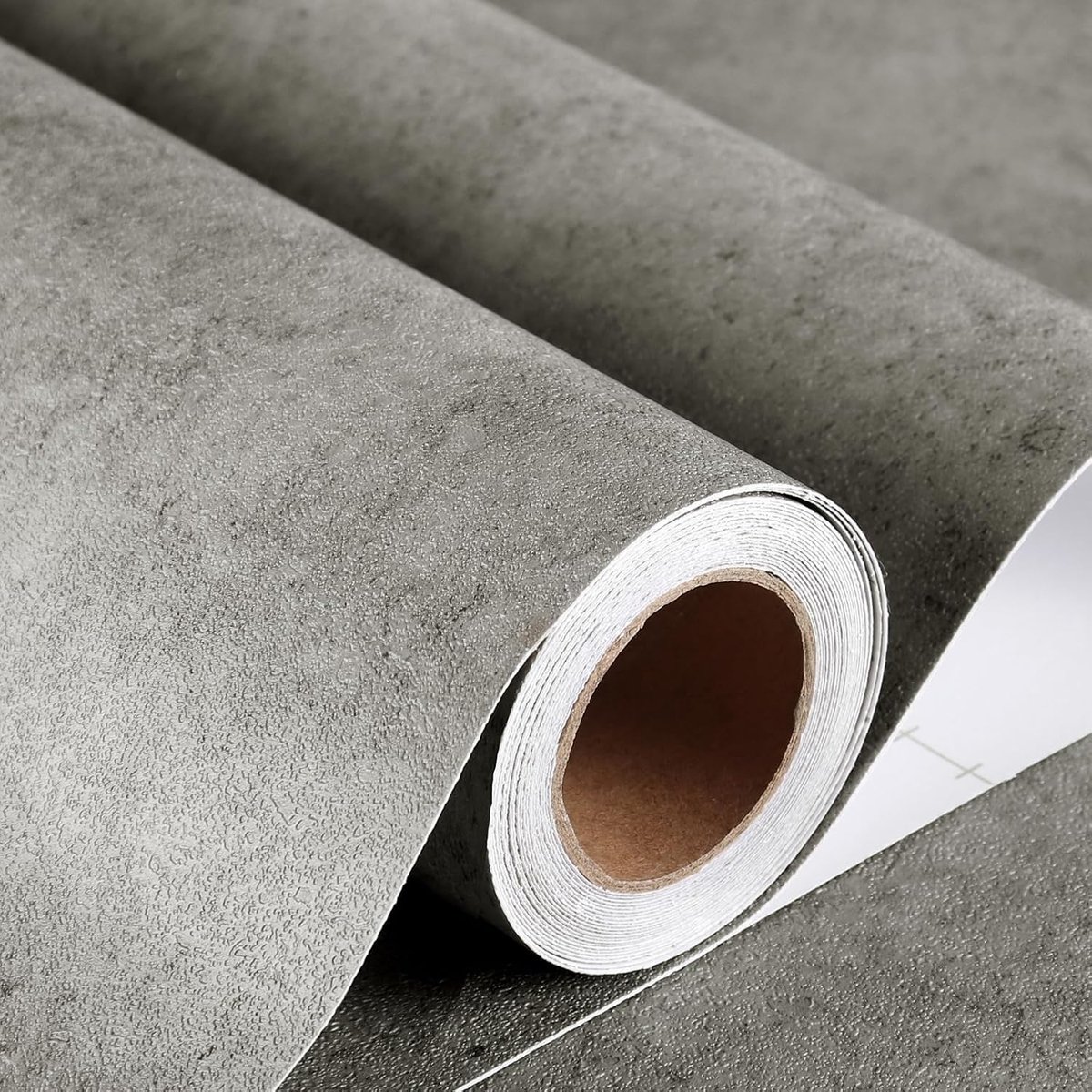 Stickyart Adhesive Paper for Furniture with Grey Concrete Effect 30 x 400 cm Coating for Kitchen Wallpaper, Industrial - ShopVlot