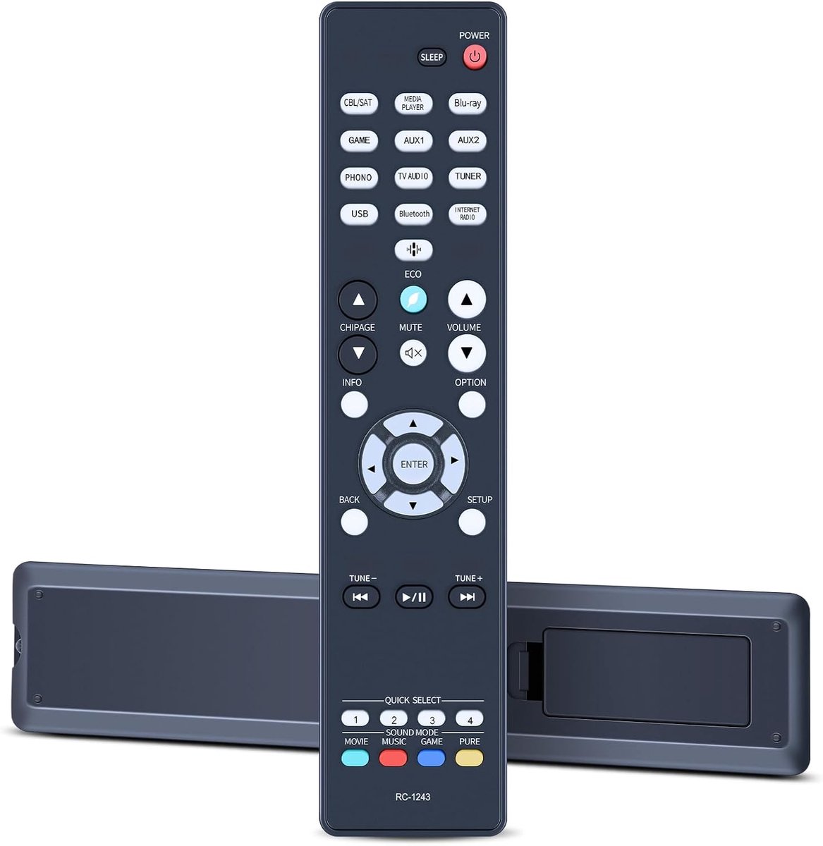 RC-1243 vervangende afstandsbediening geschikt voor Denon thuisbioscoopontvanger AVR-S660H AVC-S660H - ShopVlot