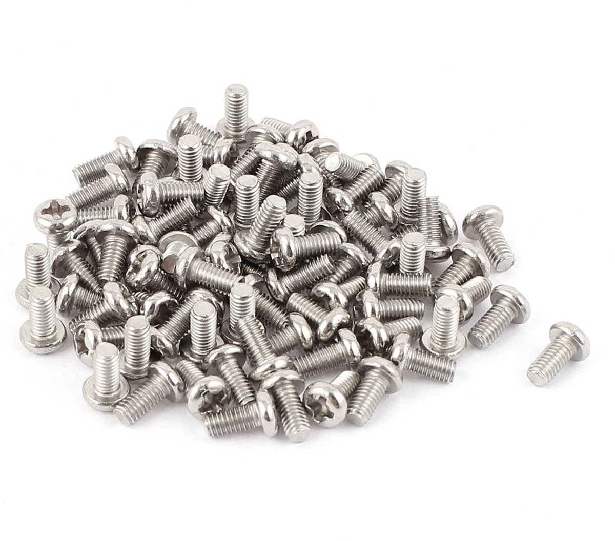 sourcing folder M3 x 6mm 304 stainless steel Phillips Pan Head screws bolt 60pcs - ShopVlot