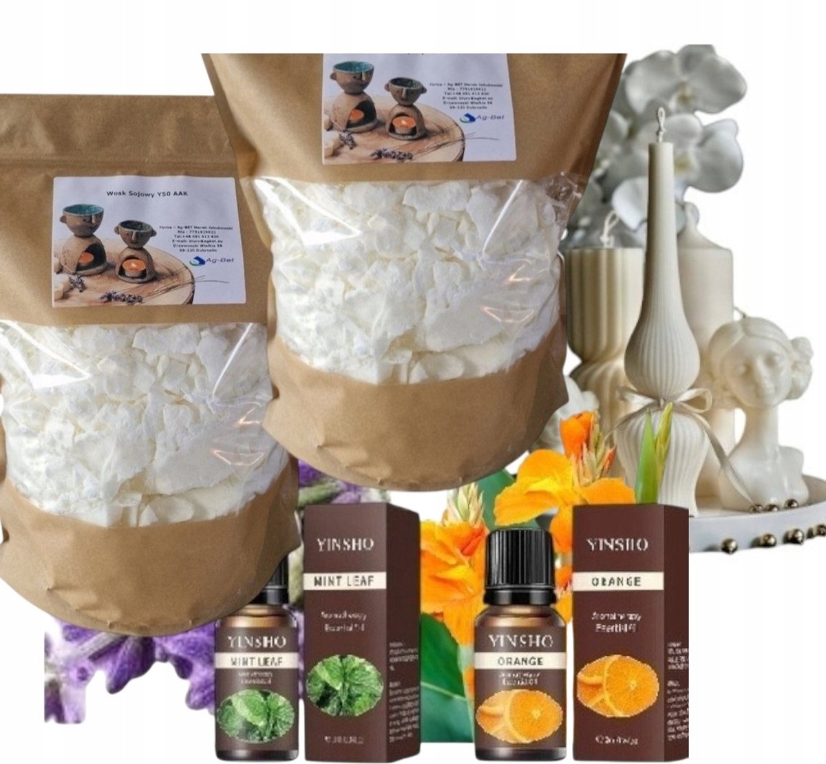 5kg Soja Wosk Y50 voor Kaarsen - Natuurlijk & Geurloos
