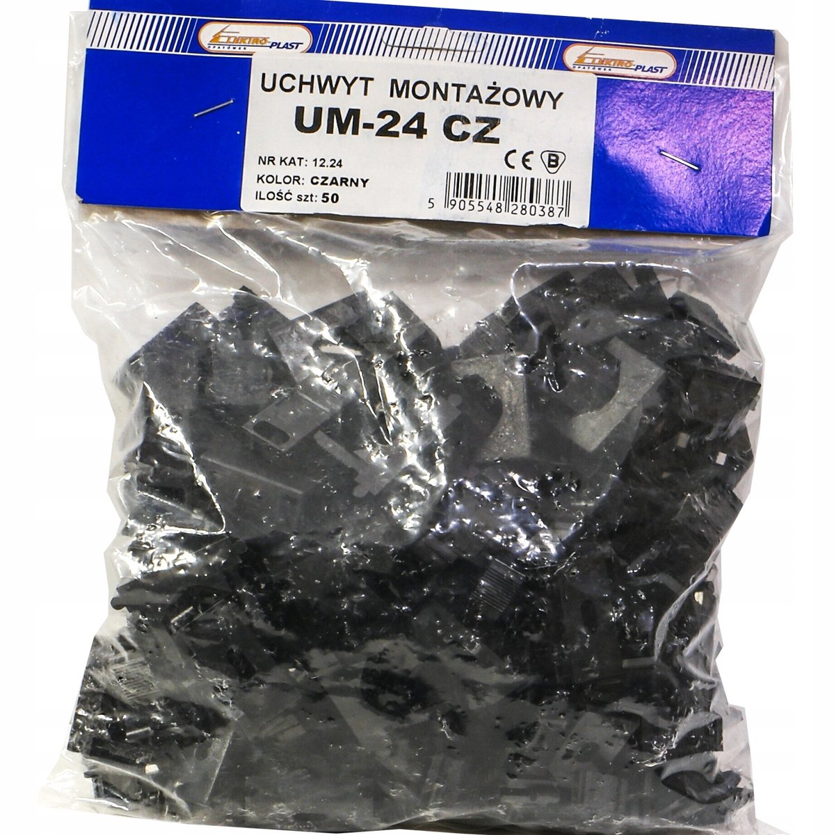 50x Kabelklem UM 24 Zwart - Kunststof Montageklemmen