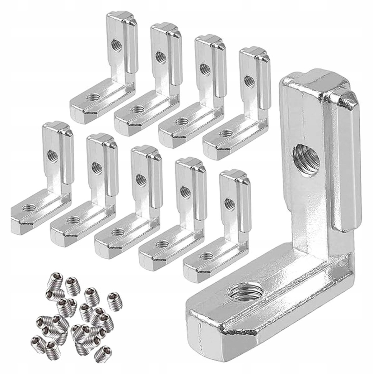 10x Hoekverbinder Aluminium Profiel - Binnen & Buiten