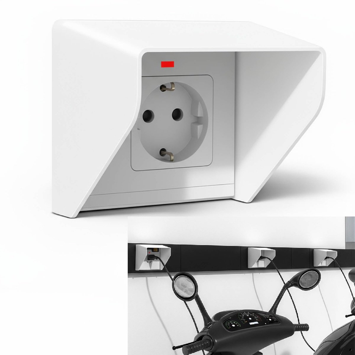 Stopcontactafdekking voor buiten - waterdicht - zelfklevend - optimale regenbescherming - ShopVlot