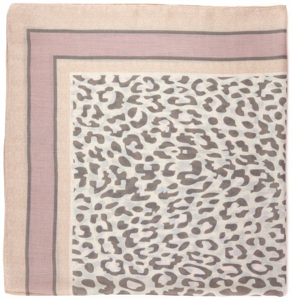 Zomerse Dierenprint Sjaal - Lichtbeige & Roze