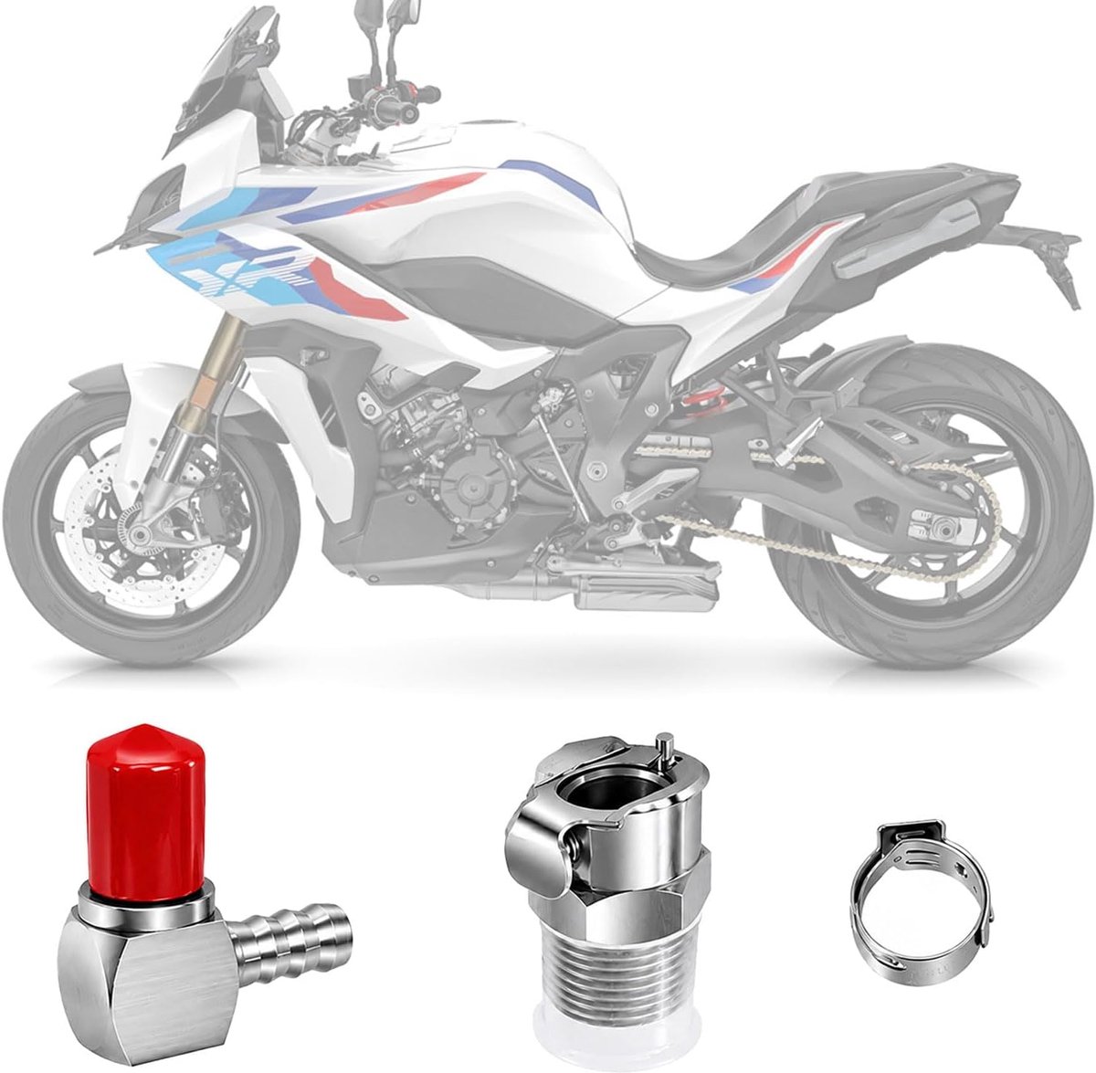 Brandstofpomp snelkoppeling - roestvrij staal - compatibel met BMW R1200GS/ADVS1000RR - eenvoudig te installeren - ShopVlot