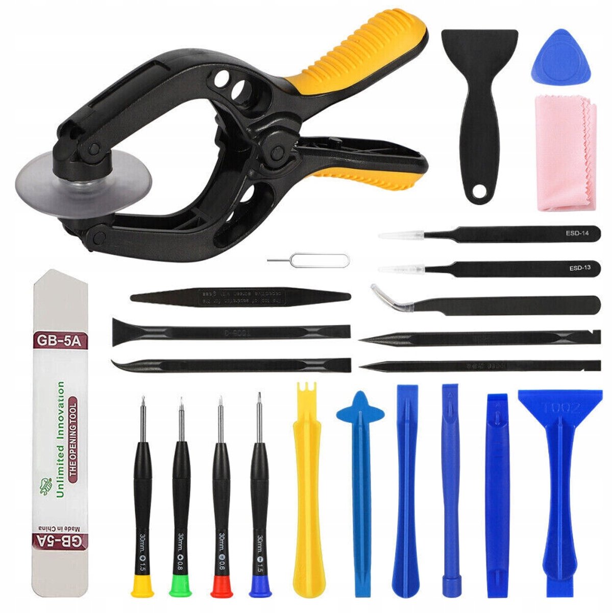 24-delige reparatieset voor telefoons en tablets