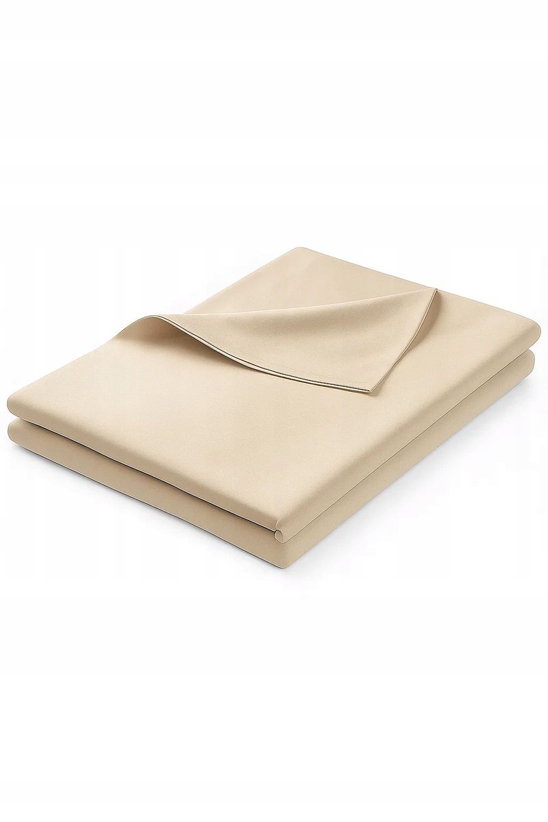 Luxe Katoenen Satijnen Hoeslaken 200x220cm - Beige