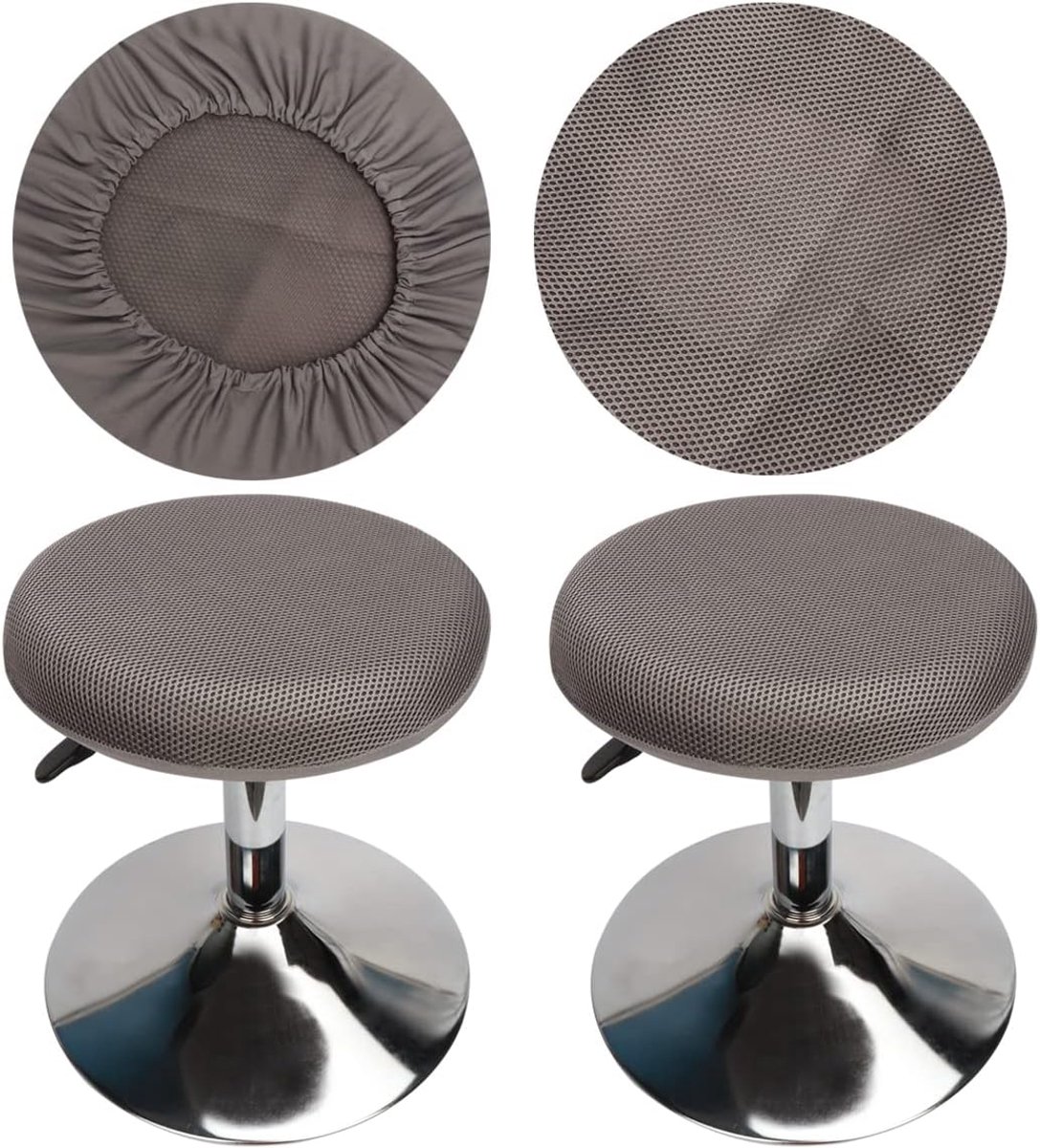 Stool Cover Round Seat Covers For Stool Washable Easy Care Breathable and Durable For 30-40cm Round Stool Diameter (2 - ShopVlot