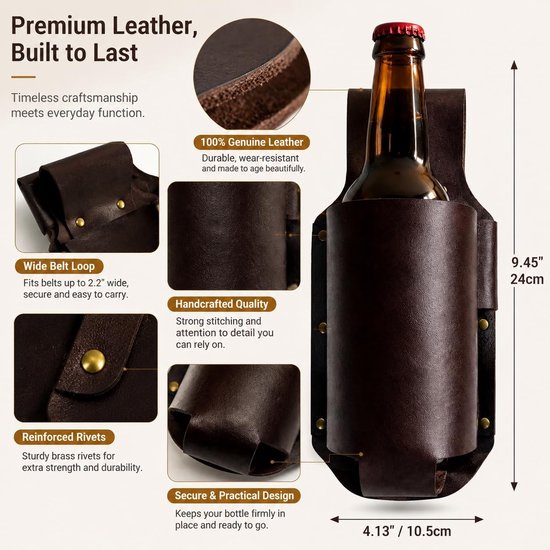 Biergordel Cowboy Stijl Handsfree Houder voor Fles & Blik Feest Camping - ShopVlot — afbeelding 2