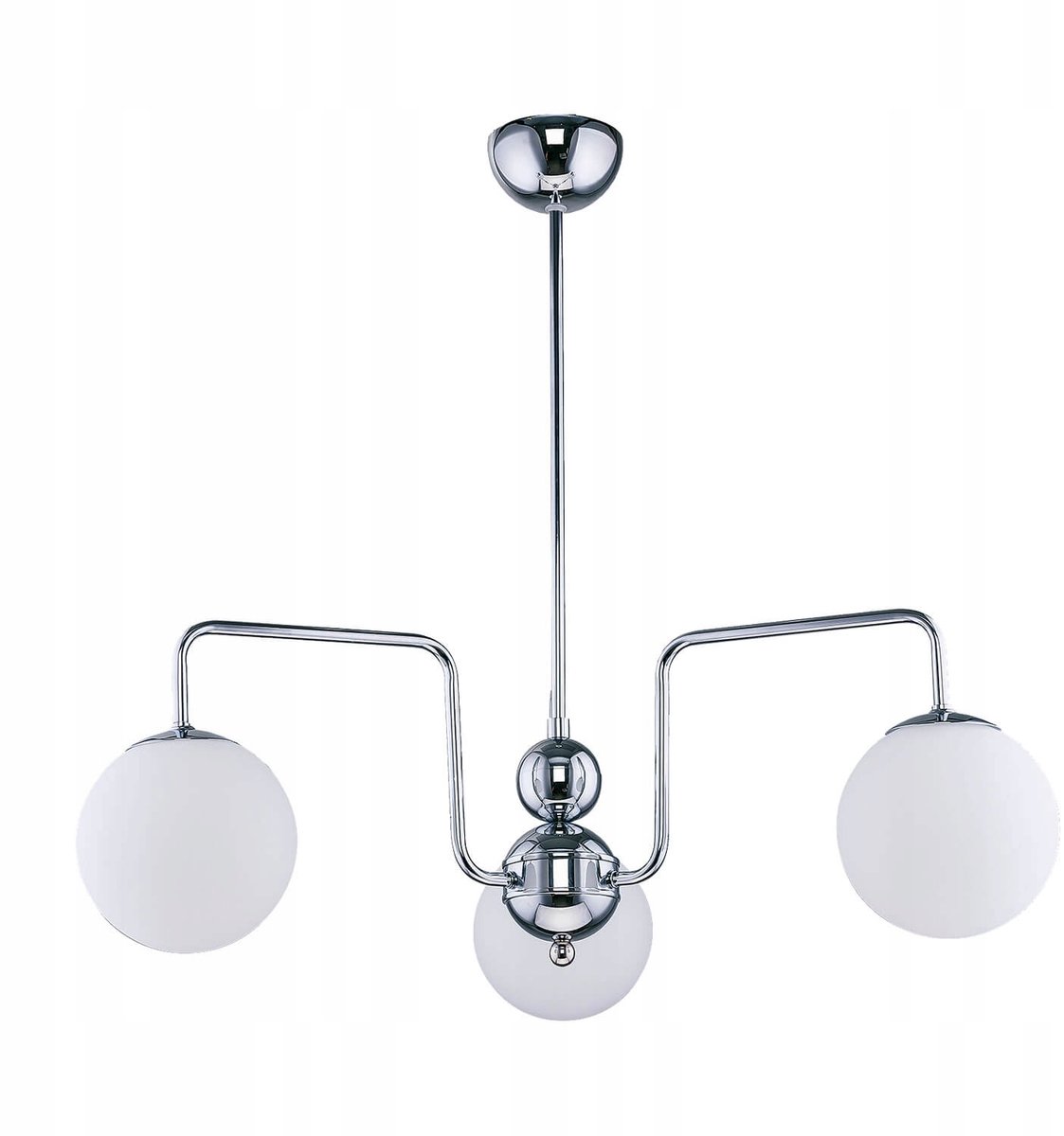 Merkloze Chroom Hanglamp met 3xE14 Lampen