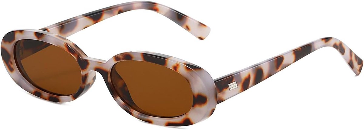 Retro Oval Small Frame Sunglasses for Women Small Face Narrow Style 90s Style - ShopVlot