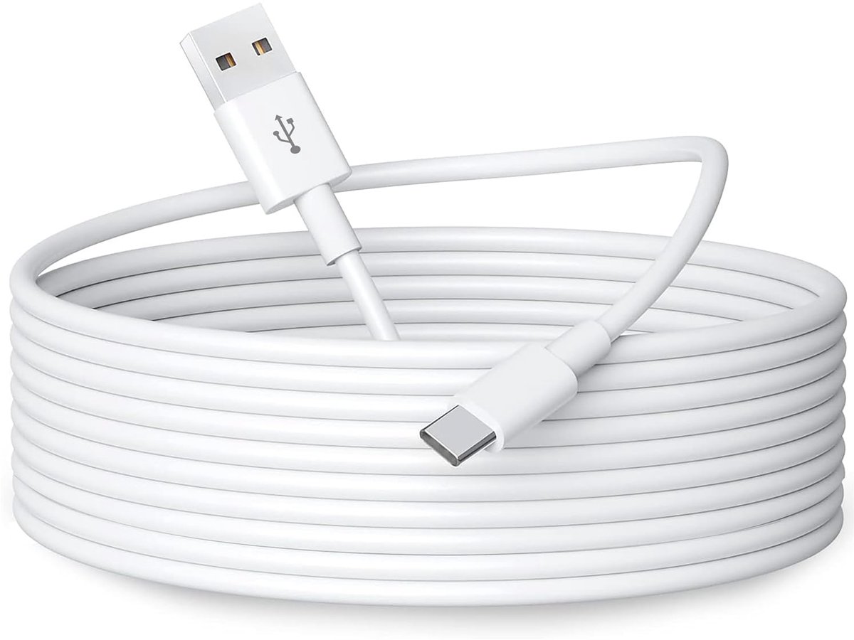 3m USB-C Power Extension Cable for Security Cameras or Home Devices, Durable USB A to Type C Charging and Data Sync - ShopVlot