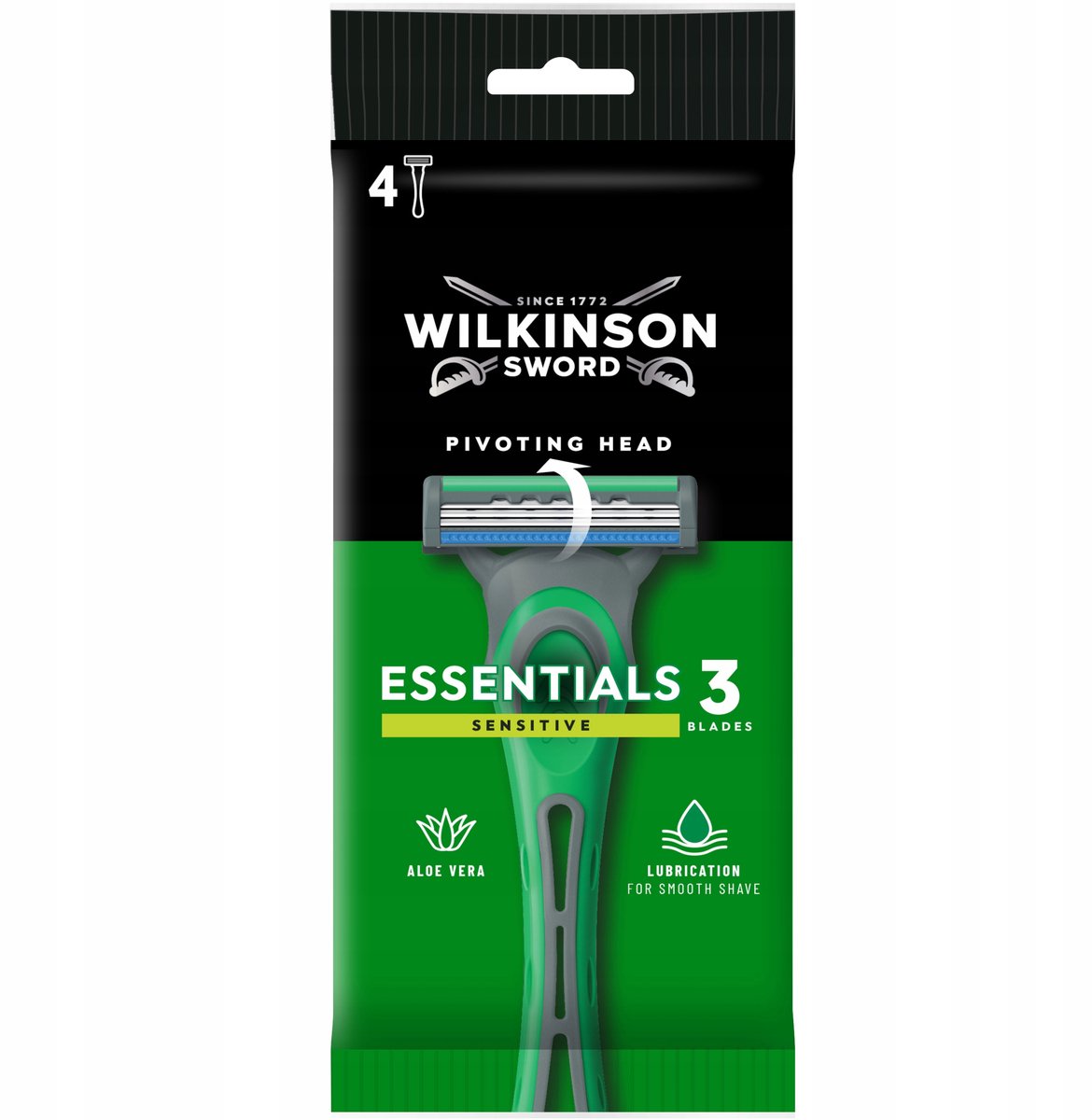 4x Wilkinson Extra Essentials 3 Gevoelige Scheermesjes