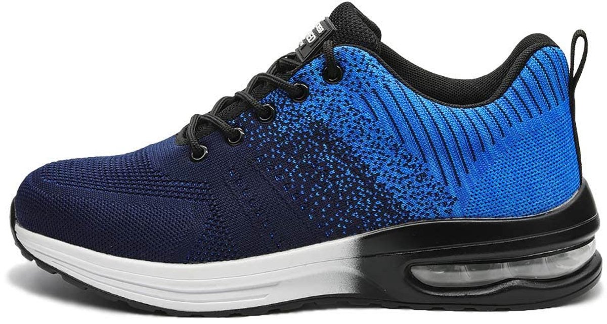 Rona Shoes Werkschoenen Veiligheidsschoenen Lichte Heren Dames Comfortabel Sportieve Stalen Neus Delta Blue EU 39 - ShopVlot