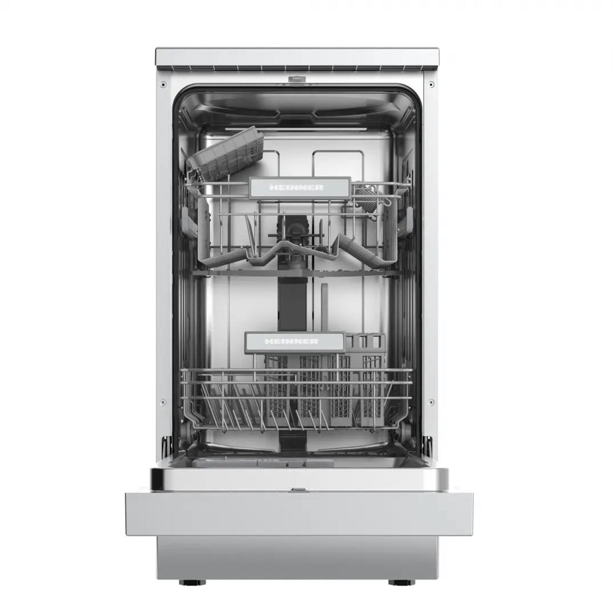 Heinner HDW-FSM45609DXE++ Vrijstaande Vaatwasser – 9 Couverts – 6 Programma’s – Digitaal Display – Halve Belading – Extra Drogen – Startuitstel – AquaStop – Kinderslot – 45 cm – RVS – 5 Jaar Garantie thumbnail 3