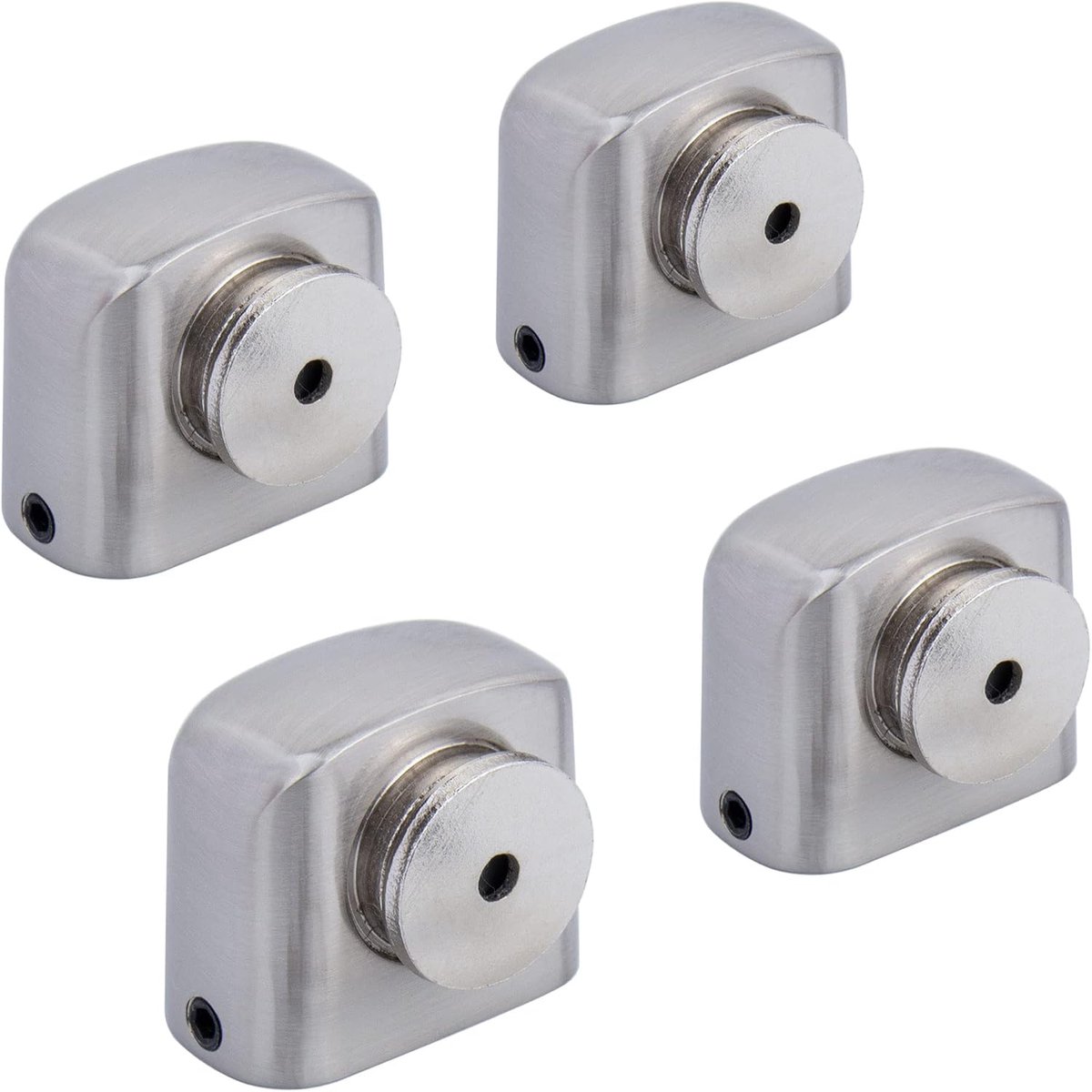 APECS Door Stopper, Magnetic with Suspension Buffer for doors up to 50 kg, Door Stopper, Stainless Steel, Bottom Small - ShopVlot